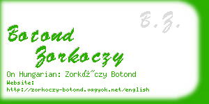 botond zorkoczy business card